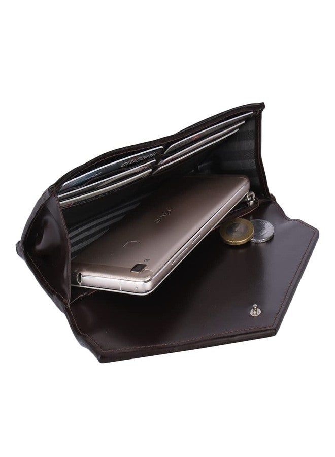 محفظة يد نسائية من تصميم K London Envelop Design (6008_بني) - Image 2